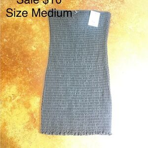 Gray Strapless Dress - Medium
